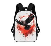 sinyumoney Bambini 17inch Borsa Scolastica Raven Ink Zaino Scolastico Per Bambini Borsa Per Libri Scuola Alla Moda Casual Zaini Da Viaggio Stampa 3D Divertenti Borse Per Libri