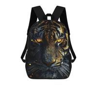 sinyumoney Bambini 17inch Borsa Scolastica Tiger Gold Black Animals Zaino Scolastico Per Bambini Borsa Per Libri Scuola Alla Moda Casual Zaini Da Viaggio Stampa 3D Divertenti Borse Per Libri