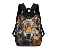 sinyumoney Bambini 17inch Borsa Scolastica Wolf Portrait with Splashes Zaino Scolastico Per Bambini Borsa Per Libri Scuola Alla Moda Casual Zaini Da Viaggio Stampa 3D Divertenti Borse Per Libri