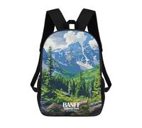 sinyumoney Banff National Park Canada Illustration Zaino Per Bambini Con Stampa 3D, Borsa Scolastica Per Ragazzi, Zainetto Casual, Borsa Divertente Per Bambini E Adolescenti 17inch