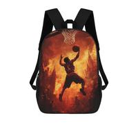 sinyumoney Basketball in Hell Zaini Casual Per Bambini, Borse Scolastiche Per Ragazzi E Ragazze, Zaini Per Libri, Zaini 17inch