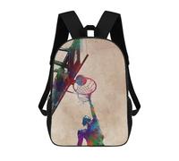 sinyumoney Basketball Sport Zaino Scolastico Per Bambini, Borsa Scolastica Stampata in 3D Per Ragazzi, Studenti Delle Scuole Elementari E Medie 17inch