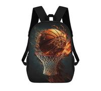 sinyumoney Basketball Zaino Scolastico Per Bambini, Borsa Scolastica Stampata in 3D Per Ragazzi, Studenti Delle Scuole Elementari E Medie 17inch