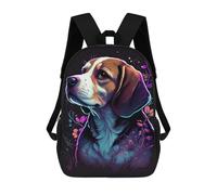 sinyumoney Beagle Colorful Dog Zaini Stampati in 3D, Borsa Scolastica Casual Per Bambini, Borsa Scolastica Alla Moda Per Ragazzi, Studenti Delle Scuole Medie 17inch