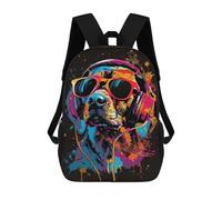 sinyumoney Beagle Colorful Zaino Scolastico Per Bambini, Borsa Scolastica Stampata in 3D Per Ragazzi, Studenti Delle Scuole Elementari E Medie 17inch