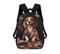 sinyumoney Beagle Dog Japanese Food Zaino Scolastico Impermeabile Da Viaggio, Borsa Per Computer Per Ragazze Adolescenti, Ragazzi, Donne E Uomini 17inch