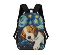 sinyumoney Beagle Puppy Starry Night Zaino Per Ragazzi, Studenti Adolescenti, Zainetti Per Ragazze, Borse Per Bambini, Scuola Elementare, Scuola Media, Borsa Per Libri 17inch