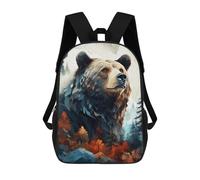 sinyumoney Bear Animal Art Zaini Per Bambini, Zaini Scolastici Personalizzati 3D Per Ragazzi E Ragazze, Zaini Scolastici Grandi, Zaini Casual Da Giorno 17inch