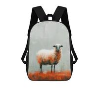 sinyumoney Bear in The Forest Zaino Scuola Zaino Per Bambini Stampato In 3D Zaini Per Bambini E Ragazze Zaini Scuola Zaini Da Viaggio Per Bambini, Sheep In A Field, 17"