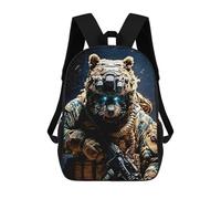 sinyumoney Bear Soldier Zaino Per Bambini Borsa Scolastica Per Ragazzi Cartone Animato Stampa 3D Borsa Scolastica Per Studenti Zaino Per Laptop Per Ragazzi E Ragazze 17inch