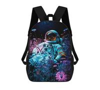 sinyumoney Beautiful Earth from Space - Zaino per bambini con stampa 3D, borsa da scuola per ragazzi, zaino fresco e casual, divertente per bambini e adolescenti, Astro In A Garden, 17"