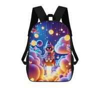 sinyumoney Beautiful Earth from Space - Zaino per bambini con stampa 3D, borsa da scuola per ragazzi, zaino fresco e casual, divertente per bambini e adolescenti, Vivid Space, 17"