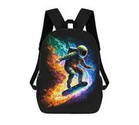 sinyumoney Beautiful Earth from Space - Zaino per bambini con stampa 3D, borsa da scuola per ragazzi, zaino fresco e casual, divertente per bambini e adolescenti, Astro On Fire, 17"