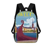sinyumoney Bernese Mountain Dog Puppy Zaino Bambino Alla Moda E Divertente, Zaino Per Ragazzi E Adolescenti, Borsa Da Scuola Stampa 3D Per Ragazzi, Scandinavia Sweden Travel, 17"