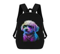 sinyumoney Bichon Frise Zaino Scolastico Per Bambini Stampato in 3D, Zaini Da Viaggio Ad Alta Capacità, Borse Per Libri, Zaini Scolastici Per Bambini 17inch