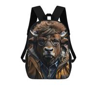 sinyumoney Bison Cool Zaino Per La Scuola Stampato in 3D Borsa Scolastica Per Ragazzi E Ragazze Zaino Per Bambini Zaino Da Viaggio 17inch