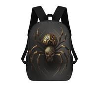 sinyumoney Black And Gold Spider Zaini Per Bambini, Zaini Scolastici Personalizzati 3D Per Ragazzi E Ragazze, Zaini Scolastici Grandi, Zaini Casual Da Giorno 17inch
