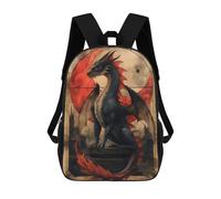 sinyumoney Black And Red Dragon Zaino Per Bambini, Borsa Scolastica Di Grande Capacità, Zaino Per Studenti, Zaino Per Ragazzi, Ragazze, Adulti, Adolescenti 17inch