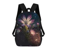sinyumoney Black Beauty in Red Moon Zaino Scuola Stampato 3D Per Ragazzi E Ragazze Zaino Per Computer Portatile Per Bambini/Studenti/Adulti, Pink and White Lily Flower, 17"