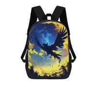 sinyumoney Black Bird in Flight Zaino Scolastico, Zaino Per Libri, Zaini Per Bambini Stampati in 3D, Zaini Per Bambini, Zaini Scolastici Per Bambini, Zaini Da Viaggio 17inch