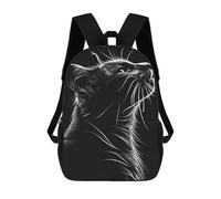 sinyumoney Black Cat Light Zaini, Zaino Per Bambini, Borsa Scolastica Per Studenti, Zaini Da Viaggio Stampati in 3D, Zaino Accessorio Moda, Zaini Impermeabili Per Bambini 17inch