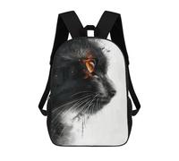 sinyumoney Black Cat With Orange Eyes Zaino Scolastico Alla Moda Per Studenti, Adatto A Ragazzi E Ragazze, Ideale Per Viaggi All'aperto E Attività Ricreative. 17inch