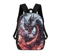 sinyumoney Black Dragon with Red Eyes Zaino Scolastico Per Bambini, Stampato in 3D, Borsa Scolastica Alla Moda, Borsa Scolastica Casual Per Ragazzi, Studenti Delle Scuole Elementari E Medie 17inch