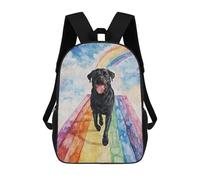 sinyumoney Black Lab Rainbow Bridge Zaini Casual Per Bambini, Borse Scolastiche Per Ragazzi E Ragazze, Zaini Per Libri, Zaini 17inch