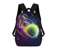 sinyumoney Black Labrador American Flag Zaino Scuola Per Bambini Stampato 3D, Ideale Per Viaggi E Libri, Tennis Ball Neon, 17"