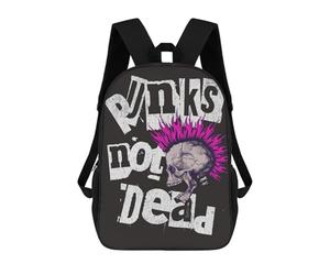 sinyumoney Black Labrador American Flag Zaino Scuola Per Bambini Stampato 3D, Ideale Per Viaggi E Libri, Punks Not Dead, 17"