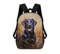 sinyumoney Black Labrador Retrieve Zaino Per La Scuola Stampato in 3D Borsa Scolastica Per Ragazzi E Ragazze Zaino Per Bambini Zaino Da Viaggio 17inch
