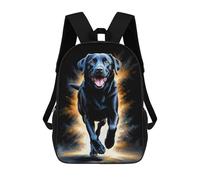 sinyumoney Black Labrador Running Zaino Per Ragazzi, Studenti Adolescenti, Zainetti Per Ragazze, Borse Per Bambini, Scuola Elementare, Scuola Media, Borsa Per Libri 17inch
