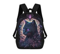 sinyumoney Black Light Cat 2 Zaini Casual Per Bambini, Borse Scolastiche Per Ragazzi E Ragazze, Zaini Per Libri, Zaini 17inch