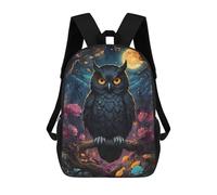 sinyumoney Black Owl Under Full Moon Zaini Casual Per Bambini, Borse Scolastiche Per Ragazzi E Ragazze, Zaini Per Libri, Zaini 17inch