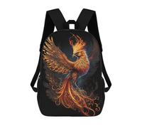 sinyumoney Black Phoenix Zaini Per Bambini, Borsa Scolastica Stampata in 3D, Zaino Per Bambini, Zaini Da Viaggio, Borse Per Bambini, Borse Per Libri, Borsa Scolastica Per Bambini 17inch