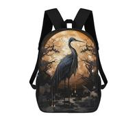 sinyumoney Black Stork Wild Zaino Scolastico Stampato in 3D, Borse Scolastiche Per Ragazzi E Ragazze, Zaino Per Laptop Per Bambini/studenti/adulti 17inch