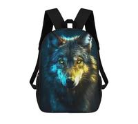 sinyumoney Black Wolf in Neon Light Zaini, Zaino Per Bambini, Borsa Scolastica Per Studenti, Zaini Da Viaggio Stampati in 3D, Zaino Accessorio Moda, Zaini Impermeabili Per Bambini 17inch