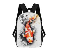 sinyumoney Blazing Koi Zaino Per La Scuola Stampato in 3D Borsa Scolastica Per Ragazzi E Ragazze Zaino Per Bambini Zaino Da Viaggio 17inch