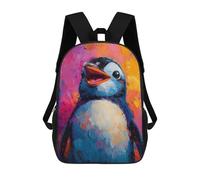 sinyumoney Blissful Cute Penguin Zaino Scolastico Stampato in 3D, Borse Scolastiche Per Ragazzi E Ragazze, Zaino Per Laptop Per Bambini/studenti/adulti 17inch