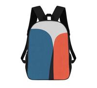 sinyumoney Blue And Red Art 1 Zaino Per Bambini Con Stampa 3D, Borsa Scolastica Per Ragazzi, Zainetto Casual, Borsa Divertente Per Bambini E Adolescenti 17inch