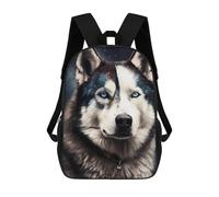 sinyumoney Blue-Eyed Wolf Portrait Zaini Per Bambini, Borsa Scolastica Stampata in 3D, Zaino Per Bambini, Zaini Da Viaggio, Borse Per Bambini, Borse Per Libri, Borsa Scolastica Per Bambini 17inch