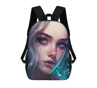 sinyumoney Blue Eyes, Ethereal Beauty Zaini Per Bambini, Borsa Scolastica Stampata in 3D, Zaino Per Bambini, Zaini Da Viaggio, Borse Per Bambini, Borse Per Libri, Borsa Scolastica Per Bambini 17inch