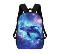 sinyumoney Blue Whale in Space Zaino Scolastico Stampato in 3D, Borse Scolastiche Per Ragazzi E Ragazze, Zaino Per Laptop Per Bambini/studenti/adulti 17inch