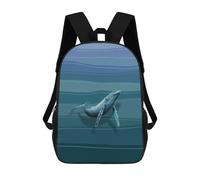 sinyumoney Blue Whale Zaini Per Bambini Zaino Scolastico Borsa Scolastica Stampata in 3D Borsa Scolastica Per Ragazzi Studenti Delle Scuole Elementari E Medie 17inch