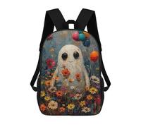 sinyumoney Boho Ghost Floral Nature Zaino Scolastico Per Bambini Stampato in 3D, Zaini Da Viaggio Ad Alta Capacità, Borse Per Libri, Zaini Scolastici Per Bambini 17inch