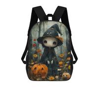 sinyumoney Bohoo Ghost Witch Zaino Scolastico Per Bambini Stampato in 3D, Zaini Da Viaggio Ad Alta Capacità, Borse Per Libri, Zaini Scolastici Per Bambini 17inch
