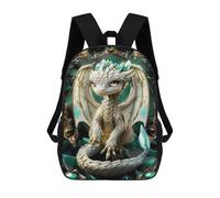 sinyumoney Bonsai Tree Sunset - Zaino scolastico per bambini, alla moda, casual, con stampa 3D, per ragazzi, grande zaino, Abstract Kintsugi Dragon, 17"