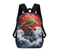 sinyumoney Bonsai Tree Under Red Moon Zaini Casual Per Bambini, Borse Scolastiche Per Ragazzi E Ragazze, Zaini Per Libri, Zaini 17inch