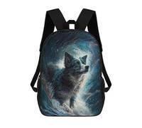 sinyumoney Border Collie Dog Zaino Scolastico Per Bambini, Stampato in 3D, Borsa Scolastica Alla Moda, Borsa Scolastica Casual Per Ragazzi, Studenti Delle Scuole Elementari E Medie 17inch