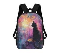 sinyumoney Borsa da viaggio 3D stampata Halloween Dog with Jack-o'-Lantern-5 zaino per la scuola per bambini, zaino per il tempo libero per ragazze e donne, Stile 16., 17"